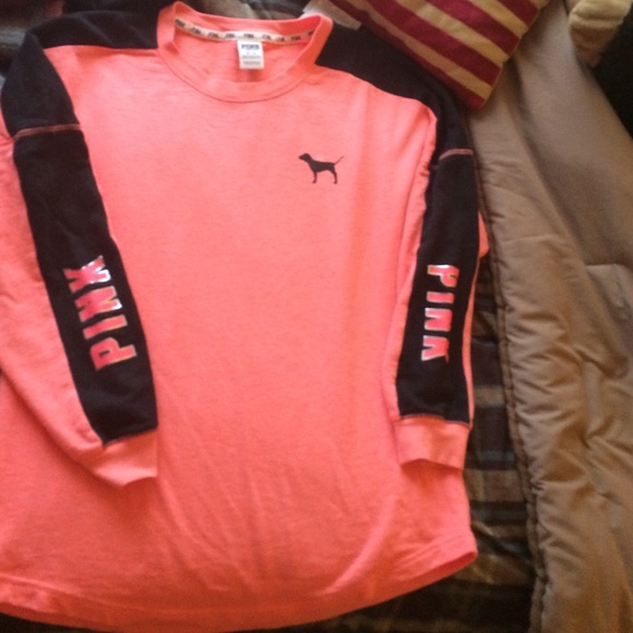 VS PINK varsity crew shirt