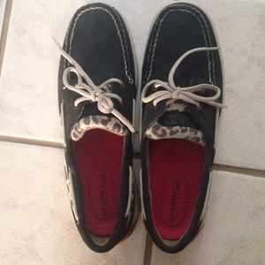 Blue/Cheetah Sperry Top-sider Boat Shoe