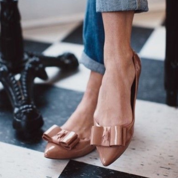 J. Crew Shoes - J Crew Emery nude bow flats