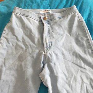 American apparel high waisted jeans!