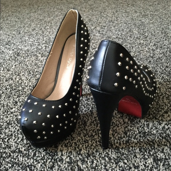 Black studded shoes
