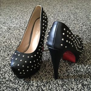 Black studded shoes