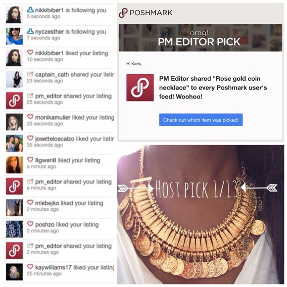 Sold 🎊PM Editor Pick🎊 gold coin necklace - Picture 4 of 4