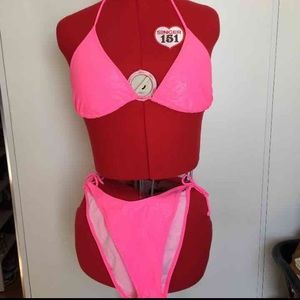 Hot pink bikini
