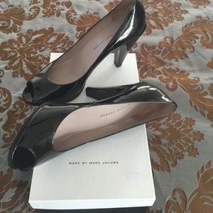 Authentic Marc Jacobs Black Peeptoe Pumps