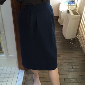 Navy wool skirt