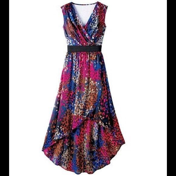 Avon Hi Low Animal Print Dress