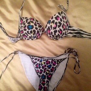 VS Pink Colorful Cheetah Bikini👙