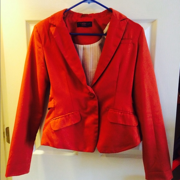 Orange Burgundy Blazer