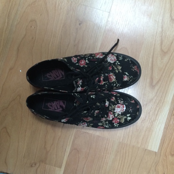 never worn vans floral shoes