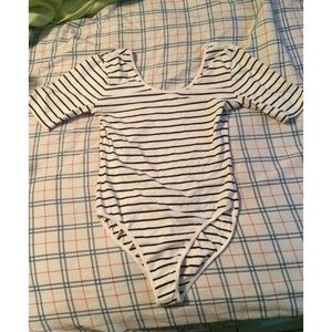 Striped leotard from Forever 21