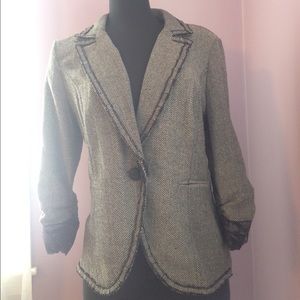 Black and white blazer