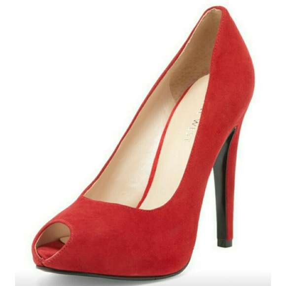 Nine West Shoes - 💋Lipstick Red Suede Pump!
