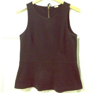 Black peplum top