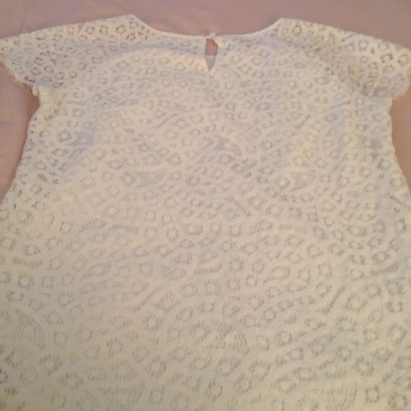 Solitaire white lace double-layer blouse - Picture 3 of 4