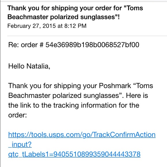 shipping info