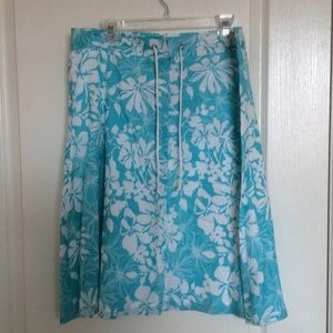 Teal and white skirt
