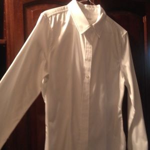 White button up blouse