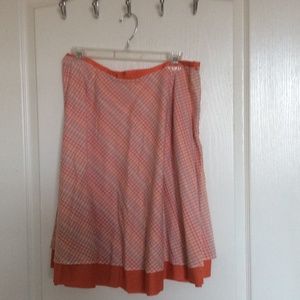 Orange multicolor skirt