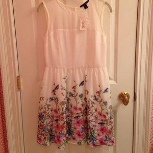 NWT White Floral Dress
