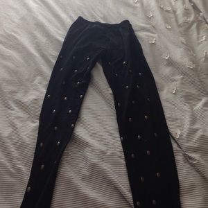 Skull studded leggings