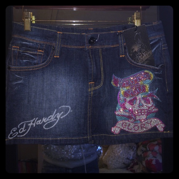 Ed Hardy Tattoo Skirt🎀💀💜