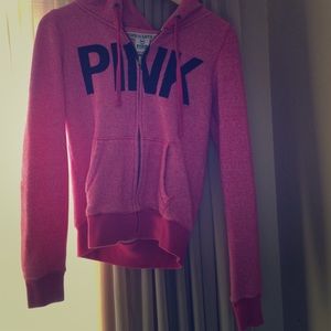 VS pink zip up hoodie