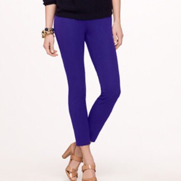 J Crew Minnie Crop Trousers sz 10 NWOT Purple