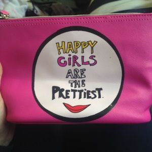 Happy Girls Are The Prettiest Makeup Bag