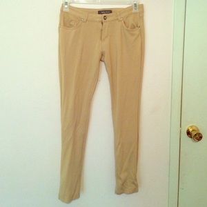 Stretch khaki pants.