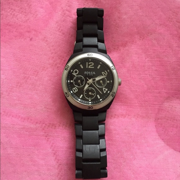 Black Fossil Watch