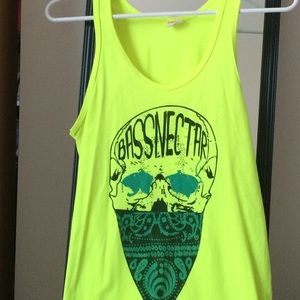 Bassnectar neon yellow tank top