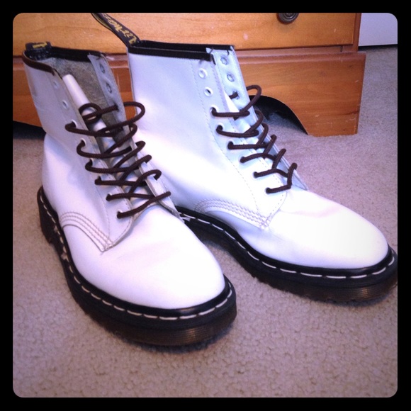 Made in England White Dr. Martens