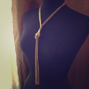 Long knot chain necklace