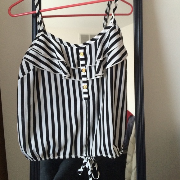 Black and white tank top