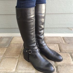 Ralph Lauren black leather boots