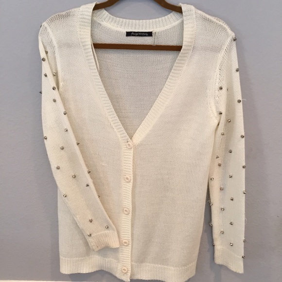 Off white studded sweater cardigan