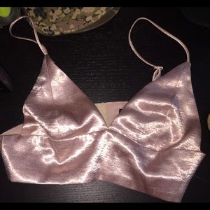 Satin pink bralette