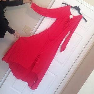 Long sleeve high low dress