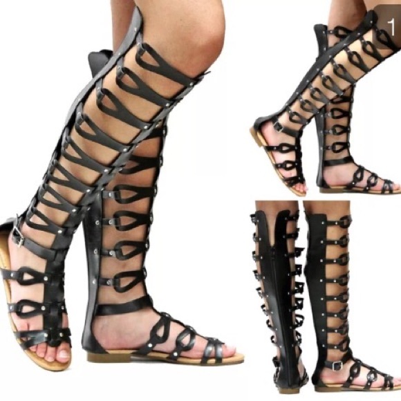 Knee High Gladiator Sandals