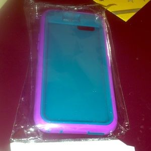 Teal and purple iPhone 6 protective case.