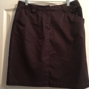 Hillard and Hanson Brown Skirt