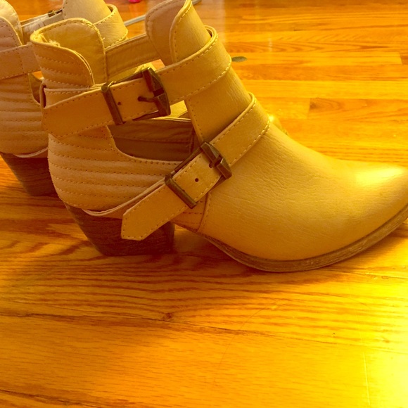 Light tan booties