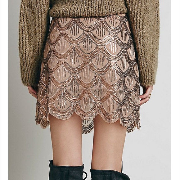 ❌SOLD ON EBAY❌Free People scallop skirt 💛HP💛 - Picture 3 of 4