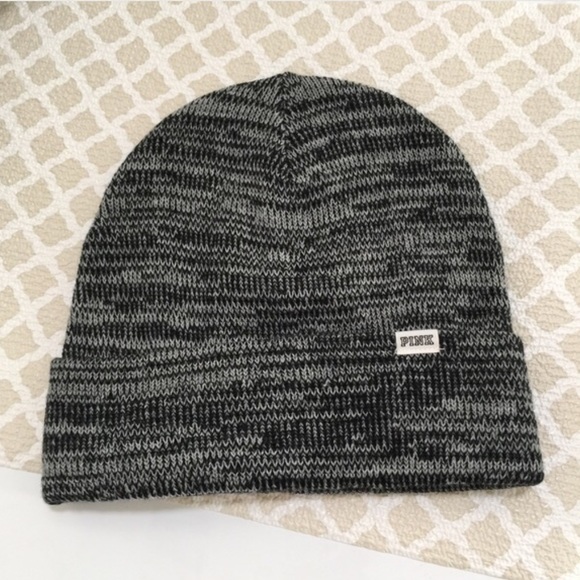 Victoria's Secret PINK NATION Gray Marled Beanie
