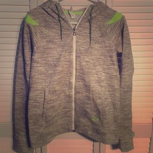 Under Armour heather gray zip up hoodie