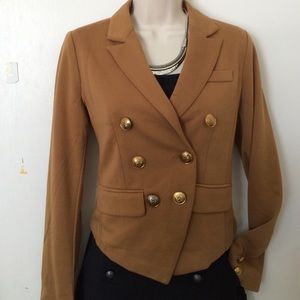Blazer with Sailor Buttons in Camel