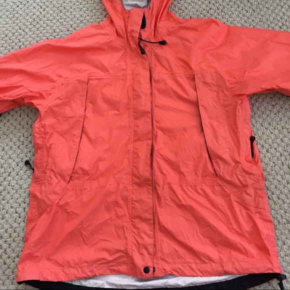 L.L Bean orange rain coat