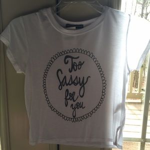 Brandy Melville "too sassy for you" crop top