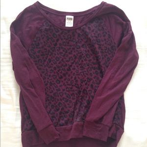 Maroon leopard print shirt from Pink